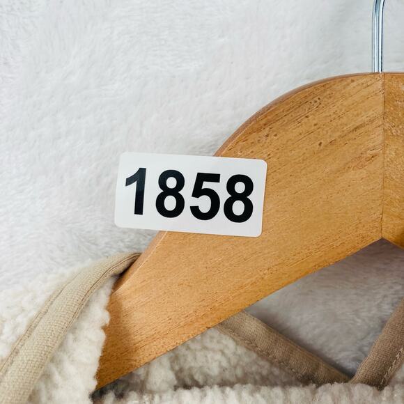 The North Face Fleece Hoodie Womens Medium Beige Sherpa Sweatshirt - Picture 11 of 11